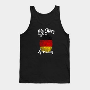 Germany Flag Fingerprint My Story DNA German Tank Top